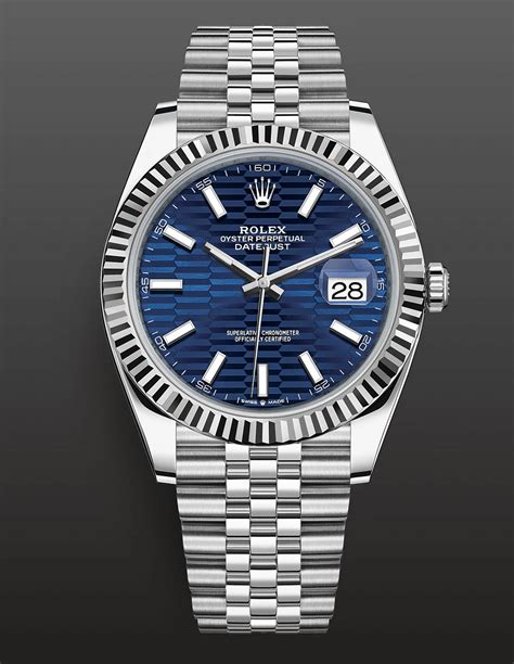 rolex datejust 41 blue motif dial jubilee